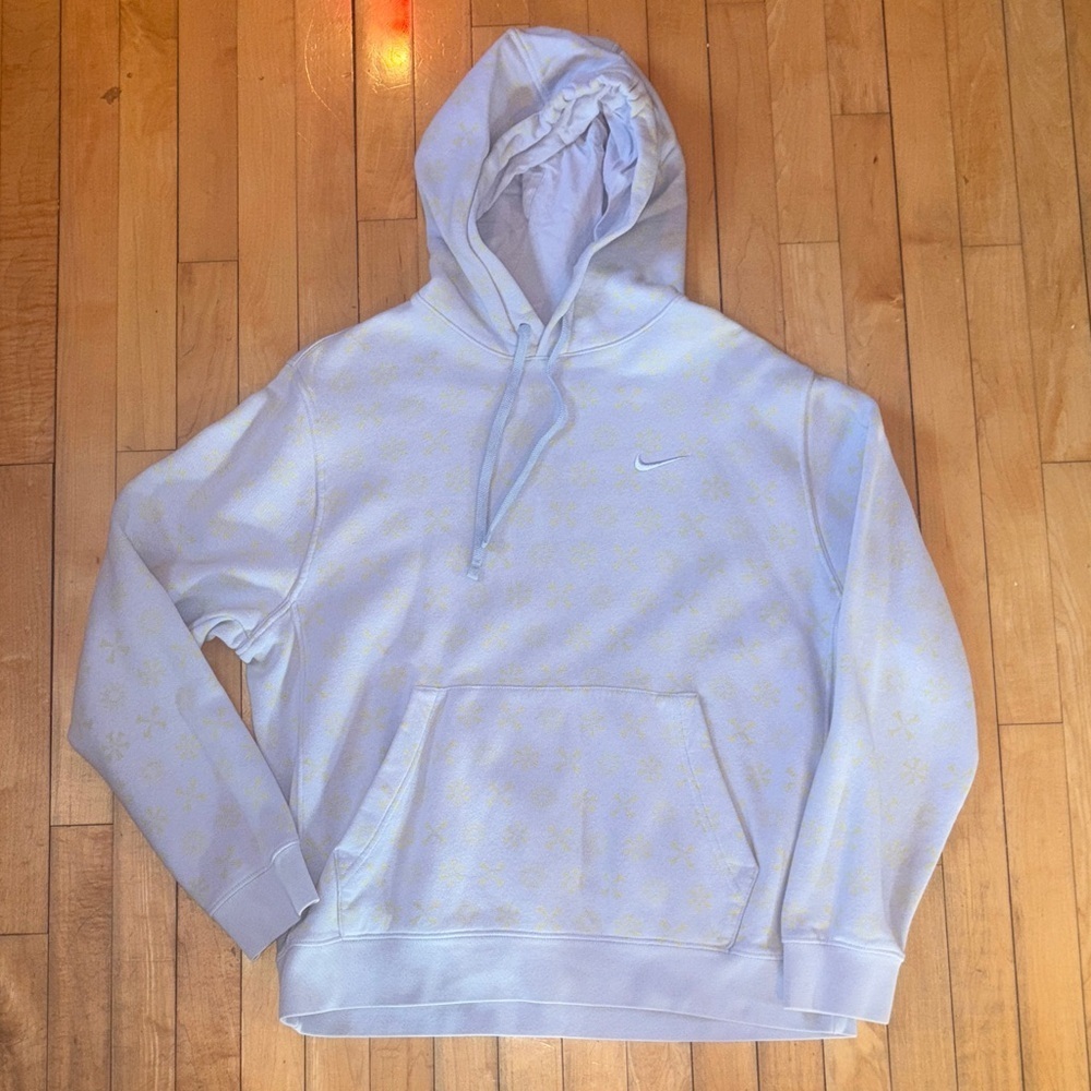 Nike Light blue Monogram Hoodie for Men size large